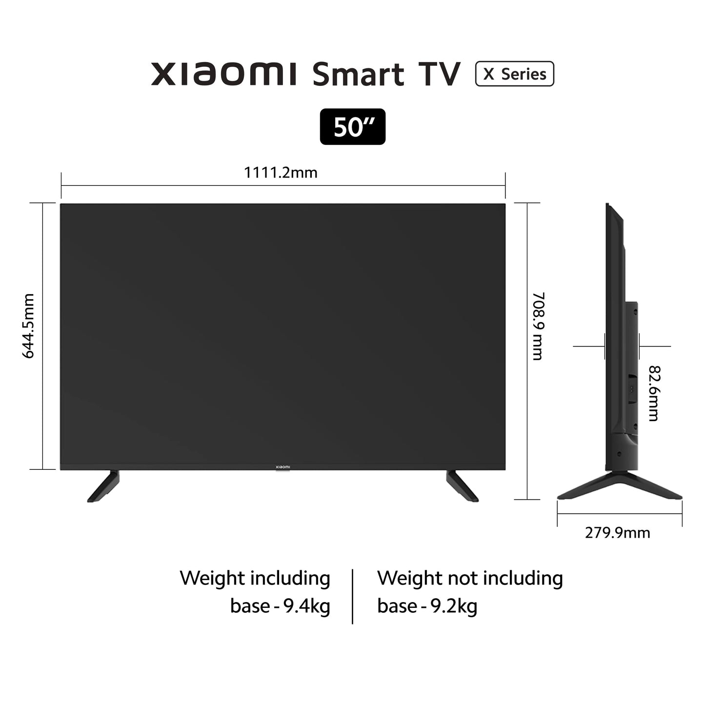 Xiaomi 108 cm (43 inches) A Pro 4K Dolby Vision Smart Google TV L43MA-AUIN (Black)