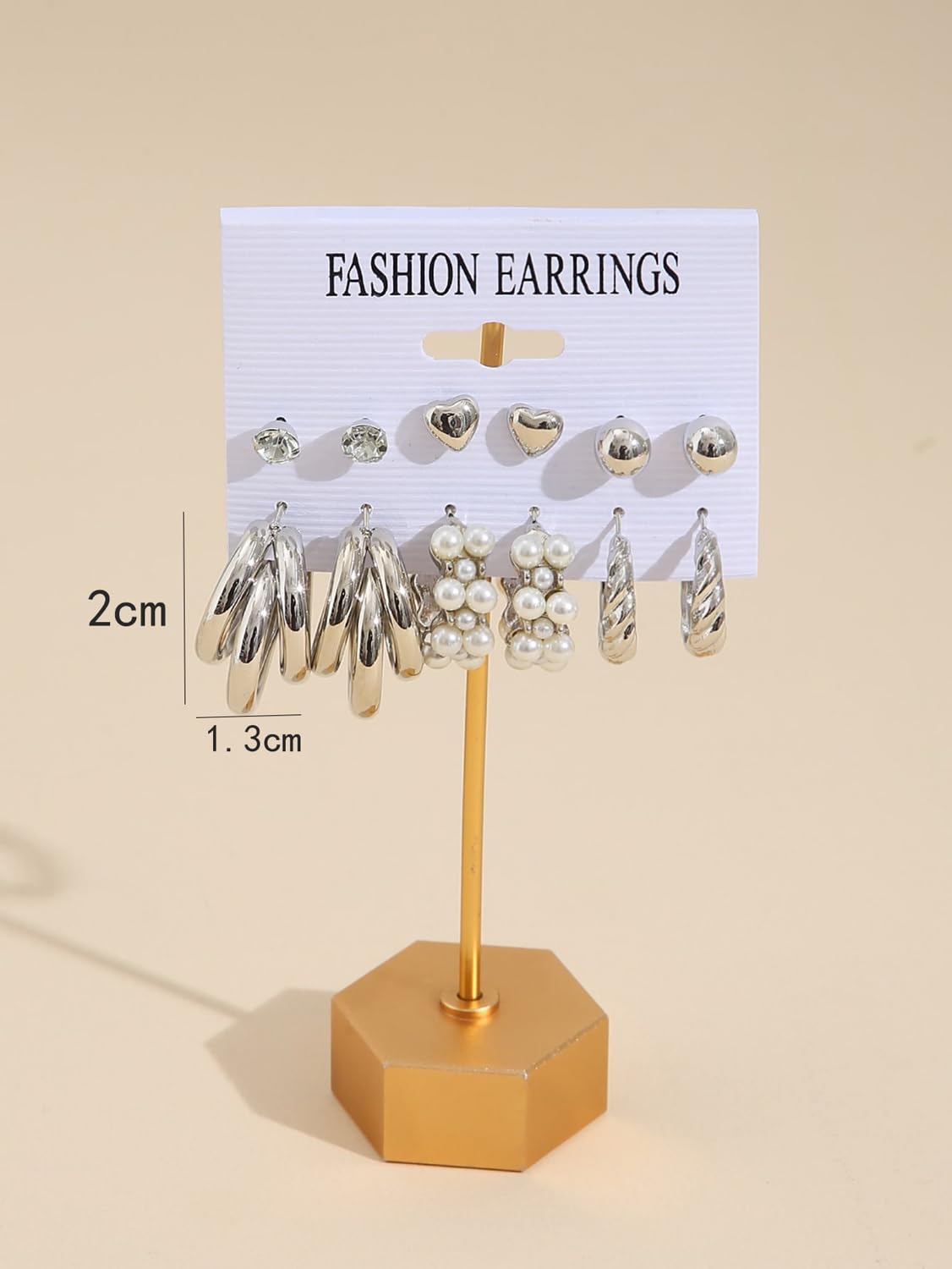 Shining Diva Fashion 11 Pairs Combo Set Celebrity Inspired Latest Trendy Stylish Gold Plated Geometric Twist Pearl Hoop Dangle Earrings for Women and Girls