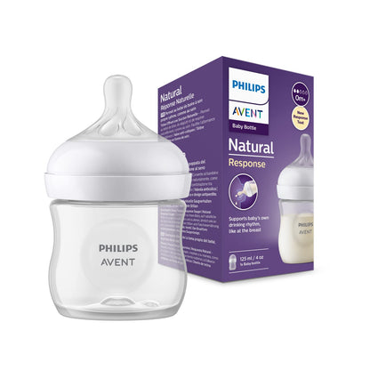 Philips Avent Natural Baby Feeding Bottle | No.1 Brand Recommended by Moms Worldwide | Ideal for 1 months+| Natural Response Technology Mimics Breastfeeding | Uniquely Designed Nipple releases milk only when baby drinks | Pack of 2| SCY903/02