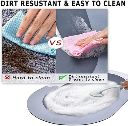 SNSQUARE Floor Mat, Doormat, Bathroom Carpet Cushion Mat Bathroom mat Water Absorbing Non Slip Floor mat Quick Drying Water for Home Diatomite Door Mat Soft Silicone Super Absorbent