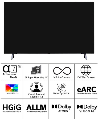 LG 139 cm (55 inches) 4K Ultra HD Smart OLED TV 55B2PSA (Black)