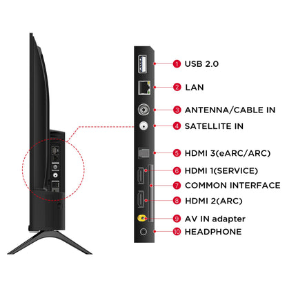 TCL 101 cm (40 inches) Metallic Bezel-Less Full HD Smart Android LED TV 40L4B (Black)