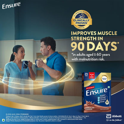 Ensure No 1 Nutritional Supplement Drink in the world|32 nutrients High Protein,Calcium,Vit D|Chocolate400g/375g(Wt may vary)