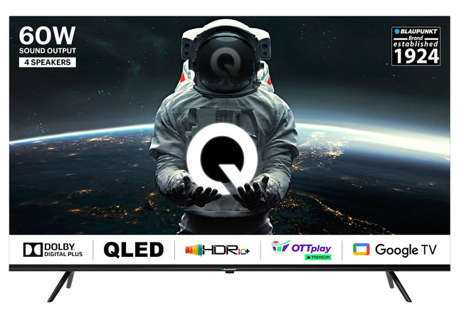 Blaupunkt 126 cm (50 inches) Quantum Dot Series 4K Ultra HD QLED Google TV 50QD7010 (Black) 