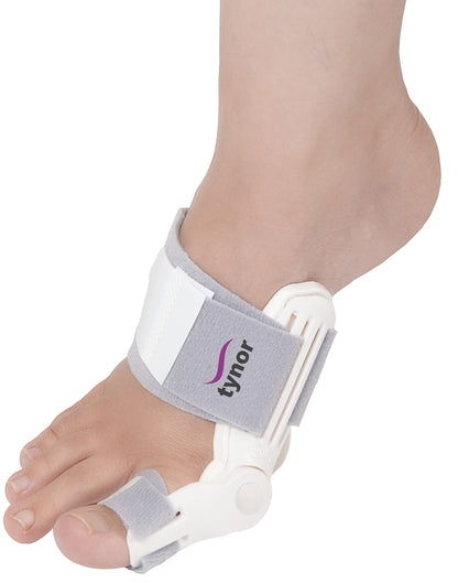 TYNOR Bunion Splint, for men & women, Durable Metal and Foam Construction for Toe Alignment and Pain Relief | Universal Size, Pack of 1 (White)