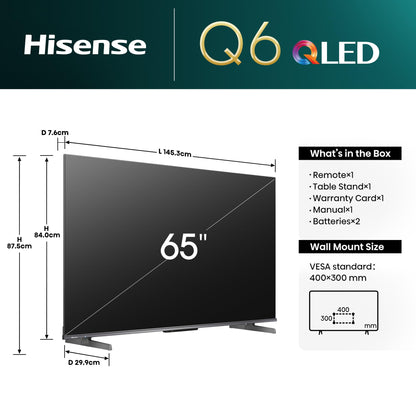 Hisense 139 cm (55 inches) E68N Series 4K Ultra HD Smart Google QLED TV 55E68N (Grey)