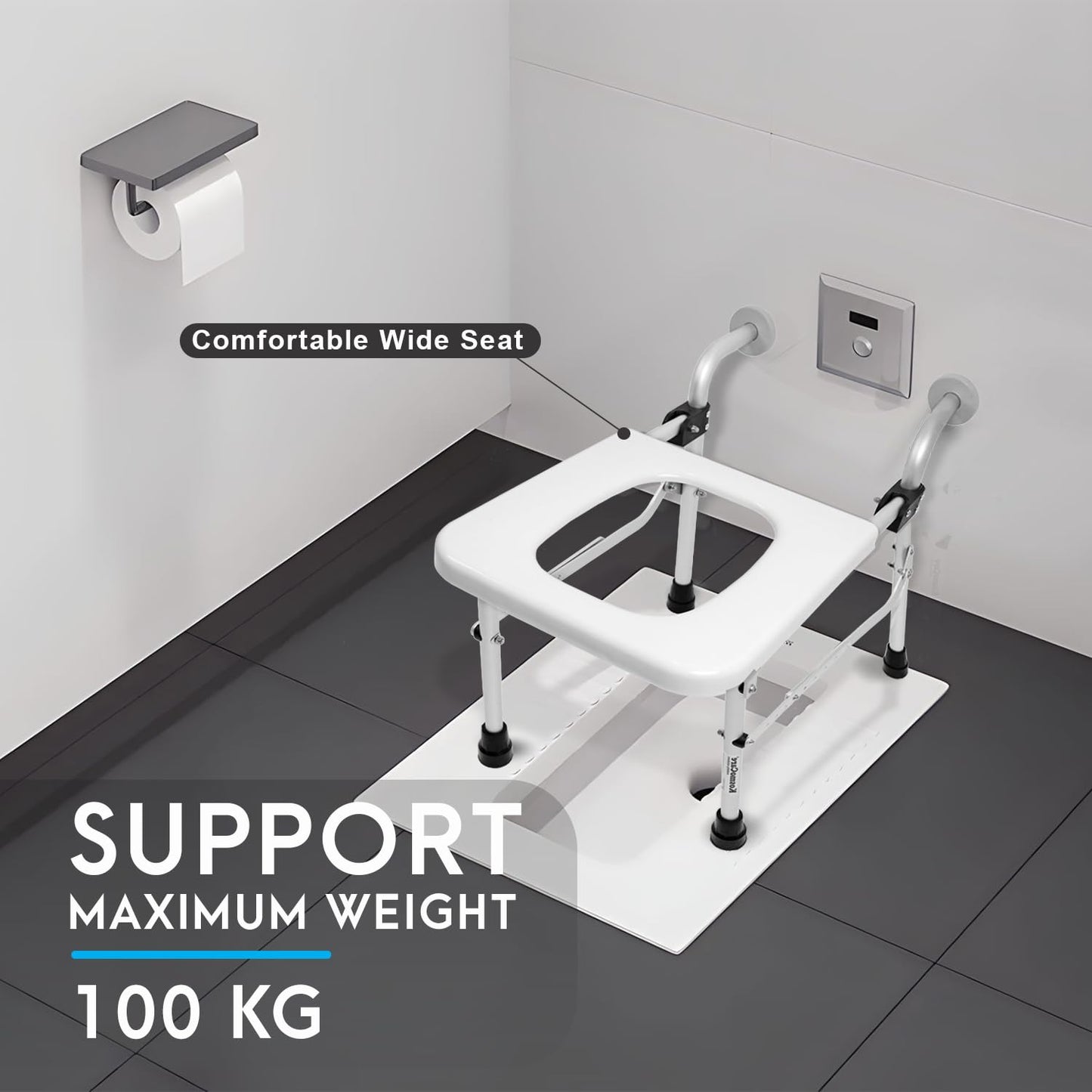 KosmoCare Premium Imported Folding Commode Stool