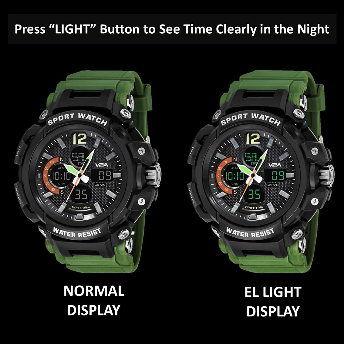 V2A Chronograph Analogue and Digital Sports Watch for Men | Watch for Men | Wrist Watch for Men | Mens Watch | Watch