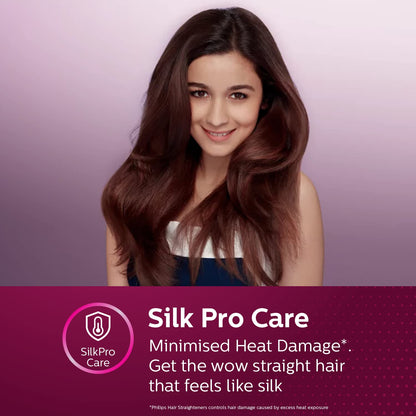 Philips Selfie Hair Straightener I Minimized Heat Damage with SilkPro Care I Ceramic Coated Plates I No.1 Preferred Hair Styling Appliance Brand I HP8302/06