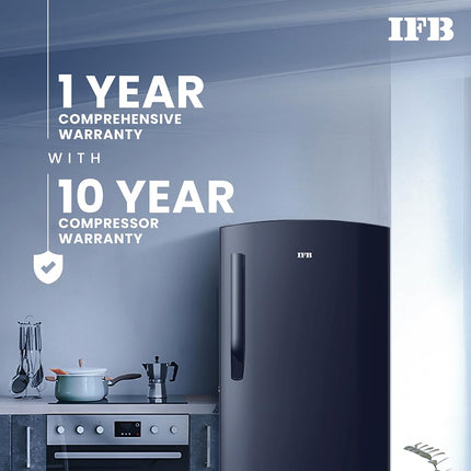 IFB 187L 2 Star Direct-Cool Single Door Refrigerator (2024, IFBDC-2132NCSE, Blue) Extraordinary Storage with Humidity Controller 