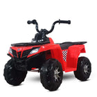 Kidsmate ATV Raider Electric Car for Kids | Battery Operated Cars for Kids with 6V Battery, LED Lights Bluetooth & USB Multimedia | Forward & Backward 4 Wheels Ride on Toy for Age 2-5 Yrs - Black/Red 