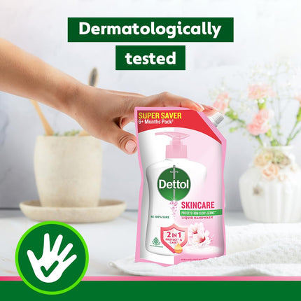 Dettol Liquid Handwash Refill – Skincare Hand Wash- 1350ml | pH Balanced | 10x Better Germ Protection