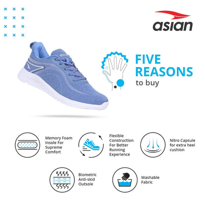 ASIAN Men's Wonder Sports Running,Walking & Gym Shoes with Casual Sneaker Lightweight Lace-Up Shoes for Men's Delta-20