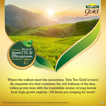 Tata Tea Gold | Premium Assam teas with Gently Rolled Aromatic Long Leaves | Rich & Aromatic Chai | Black Tea | 500grams