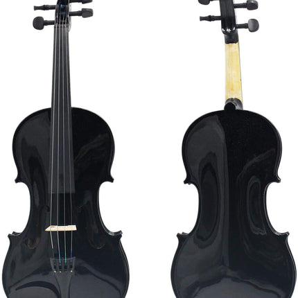 Kadence, Vivaldi 4/4 Violin With Bow, Rosin, Hard Case, Tuner V001-D (Black)