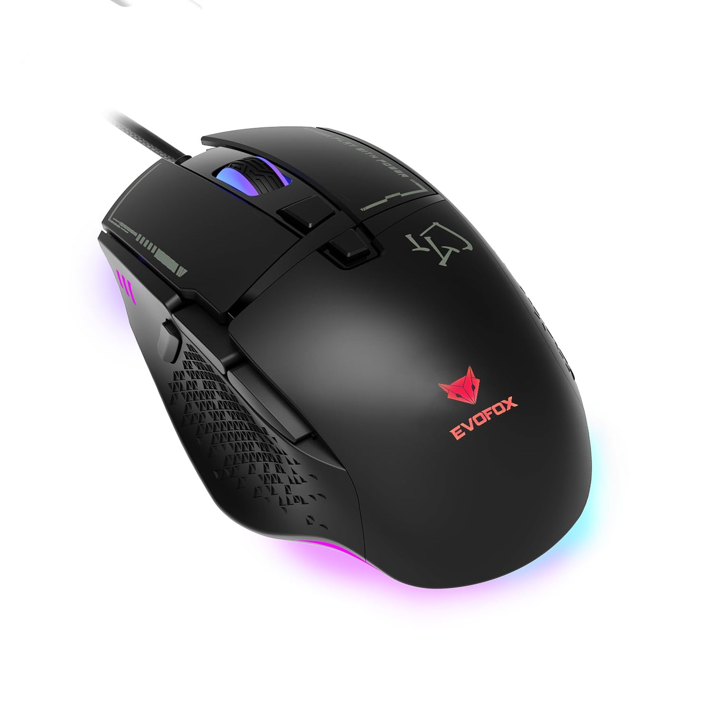 EvoFox Ultra Value Series Blaze Programmable Gaming Mouse |8 Fully Programmable Buttons| Ultra-responsive 7000fps | Gaming Grade Sensitive DPI Upto 12800 |RGB Lights with Music sync Mode | Windows Software