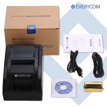 Everycom EC-58 58mm (2 Inches) Direct Thermal Printer- Monochrome Desktop (1 Year Warranty) (USB + Bluetooth) 