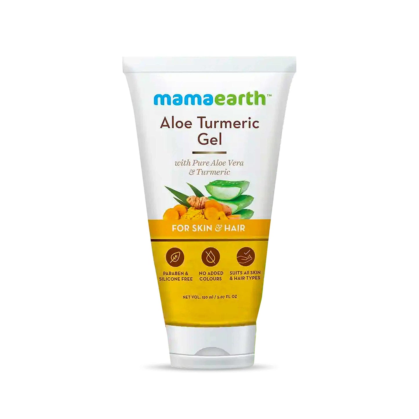 Mamaearth Aloe Turmeric Gel From 100% Pure Aloe Vera For Face, Skin & Hair with Turmeric & Vitamin E (300 ML)