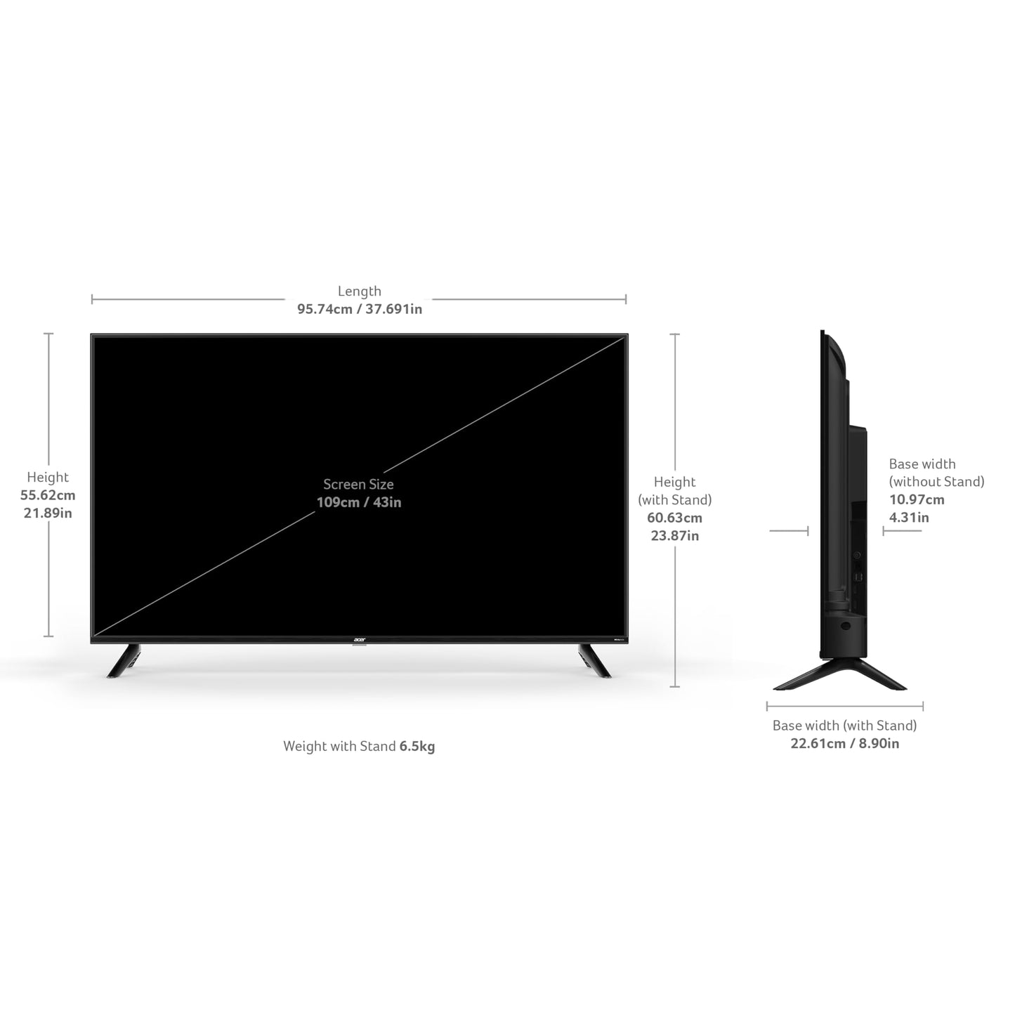 Acer 80 cm (32 inches) I Pro Series HD Ready Smart LED Google TV AR32HDIGU2841AT (Black)