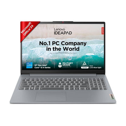 Lenovo IdeaPad Slim 3 12th Gen Intel® Core™ i5-12450H 15.6 inch (39.6cm) FHD Laptop (16GB/512GB SSD/Windows 11/Office 2024/Alexa Built-in/1Yr ADP Free/3 Month Game Pass/Arctic Grey/1.62Kg), 83ER00KPIN