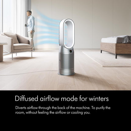 Dyson Purifier Hot+Cool Air Purifier with heater, HEPA+Activated Carbon Filter, Wi-Fi Enabled, HP07 (White) 