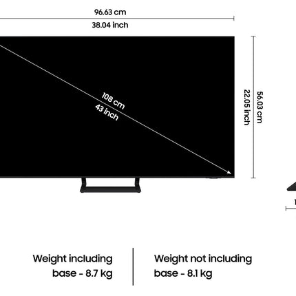 Samsung 108 cm (43 inches) 4K Ultra HD Smart LED TV UA43BU8570ULXL (Black) 