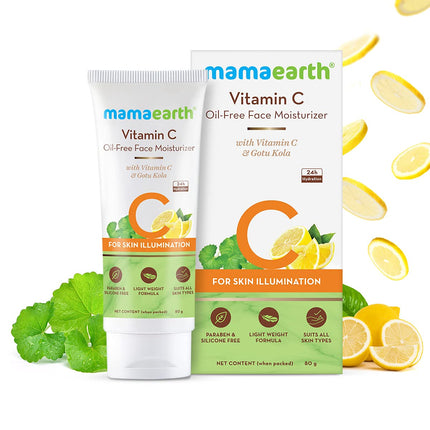 Mamaearth Vitamin C Oil-Free Moisturizer For Face with Vitamin C & Gotu Kola for Skin Illumination – 80 g