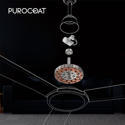 Polycab Aereo Plus Star Rated, 1200mm Ceiling Fan For Home | 100% Copper, High Speed & Air Delivery | Saves Up To 33% Electricity, Rust-Proof Aluminium Blades, 52 Watt | 3 Years Warranty【Lilac Silver】