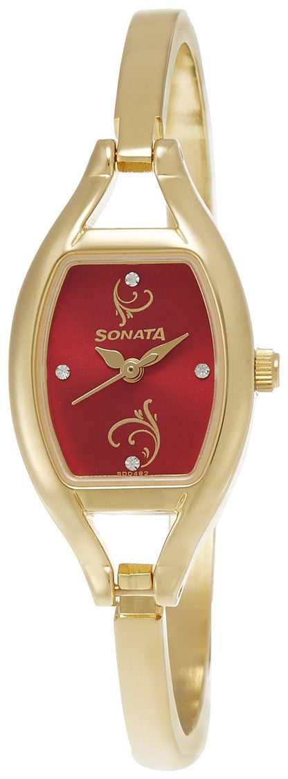 Sonata Analog Red Dial Women's Watch NM8114YM01/NN8114YM01