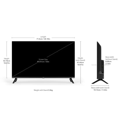 Acer 80 cm (32 inches) I Pro Series HD Ready Smart LED Google TV AR32HDIGU2841AT (Black)