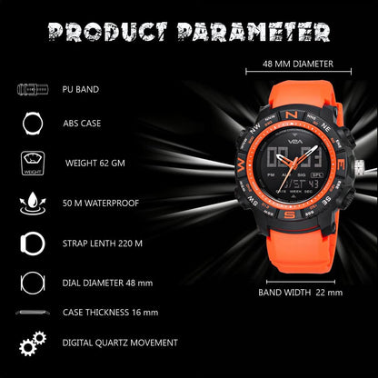 V2A Chronograph Analogue and Digital Sports Watch for Men | Watch for Men | Wrist Watch for Men | Mens Watch | Watch