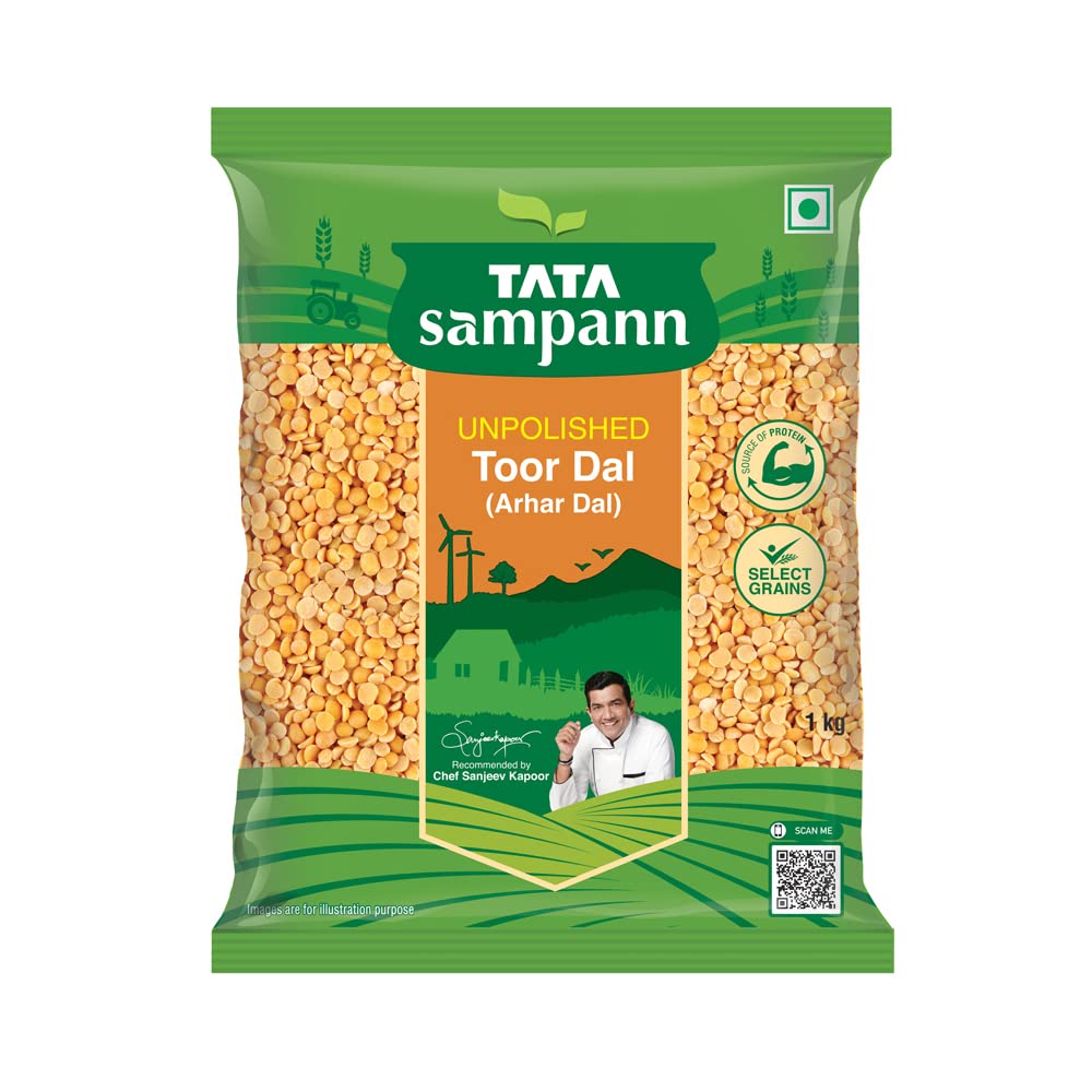 Tata Sampann Unpolished Toor Dal/Arhar Dal, 1kg