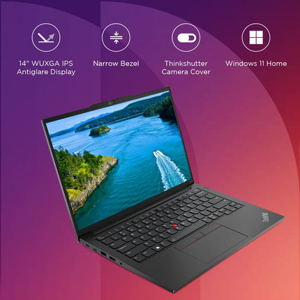 Lenovo ThinkPad E14 Intel Core i5 13th Gen 14" WUXGA IPS 300 Nits Thin and Light Laptop (16GB RAM/1TB SSD/Windows 11 Home/Backlit Keyboard/FPR/Black/1Y Onsite/1.41 kg), 21JKS0X900 