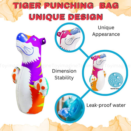 Toy Imagine™ Hit Me Toy 3-D Inflatable Animal Toy | Water Base and Air Base for Toddlers | PVC Punching Bag for Kids | Activity Toy for Kids Age 3 +. (Any One)