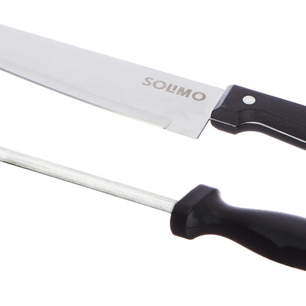 Amazon Brand - Solimo Stainless Steel Bread Knife | Triple Rivet Handle (Silver)