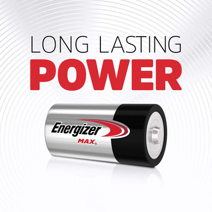 Energizer Max Alkaline C Batteries, 2 Pack