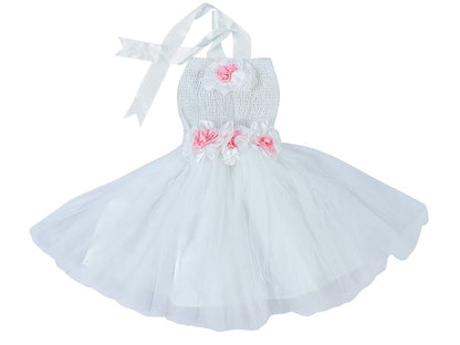 PINK WINGS Baby Girl Satin-Net Knee Length Tutu Frock