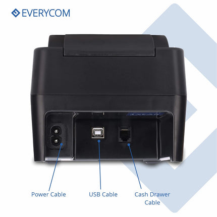 Everycom EC-58 58mm (2 Inches) Direct Thermal Printer- Monochrome Desktop (1 Year Warranty) (USB + Bluetooth) 