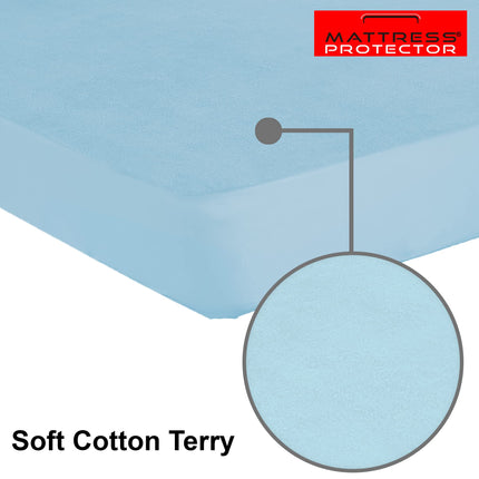 Mattress Protector 100% Waterproof Premium Cotton Feel Mattress Protector Single Size 78x36 Inch|Ultra Soft Breathable & Hypoallergenic Fitted Bed Protector Terry Cover(6.5x3 feet, Grey)