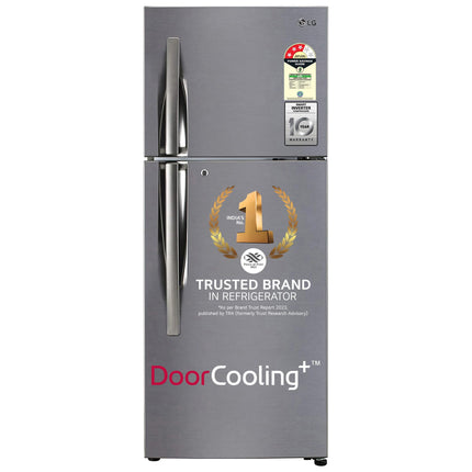 LG 242 L 3 Star Smart Inverter Frost-Free Double Door Refrigerator (GL-I292RPZX, Shiny Steel, Door Cooling+) 