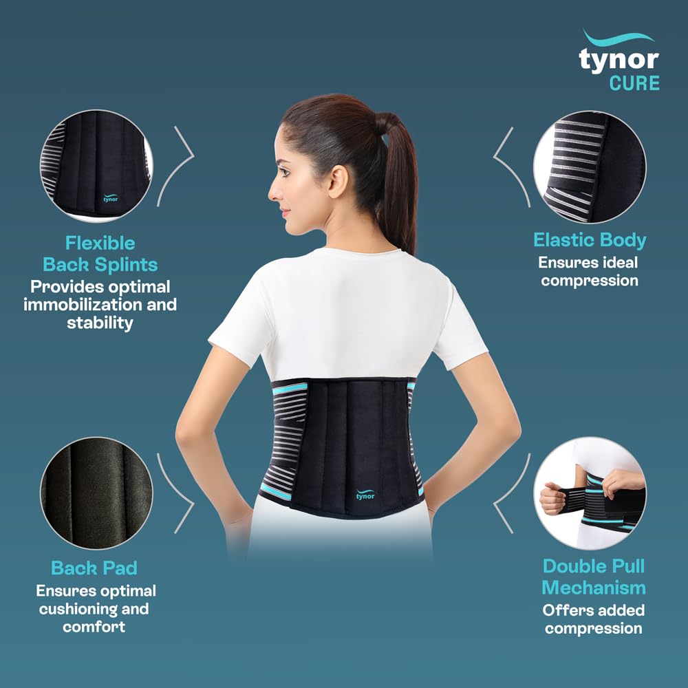 TYNOR Lumbo Sacral Belt, Grey, Large, 1 Unit