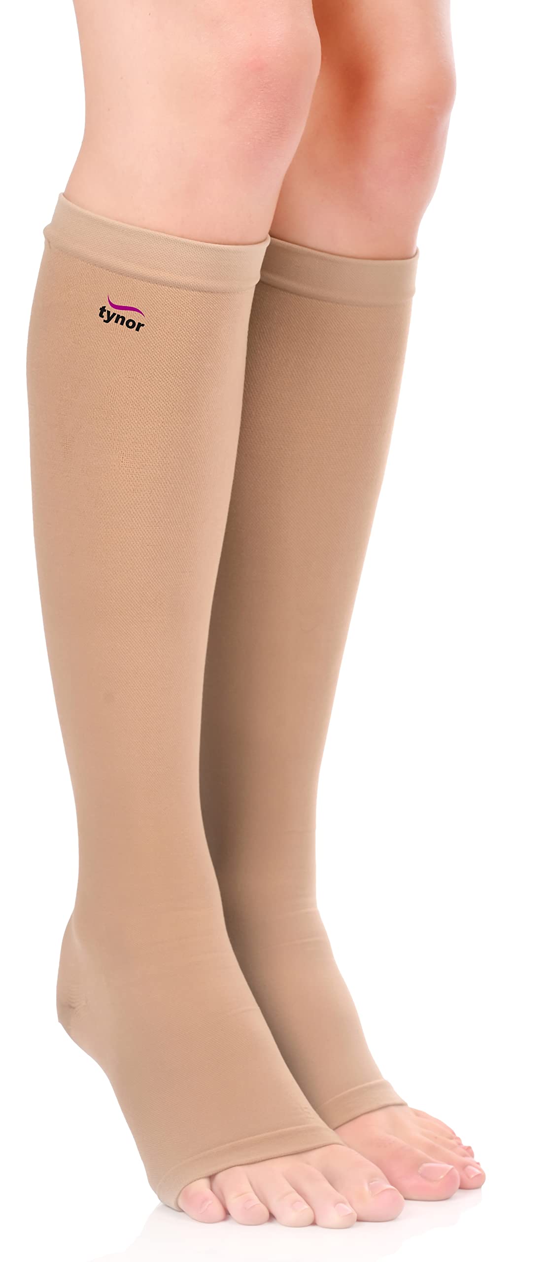 Tynor Medical Compression Stocking Thigh High Class 2 (Pair), Beige, XXL, Pack of 2