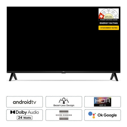 TCL 101 cm (40 inches) Metallic Bezel-Less Full HD Smart Android LED TV 40L4B (Black)