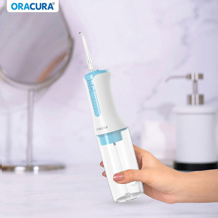 ORACURA® OC300 PRO Smart Pro Water Flosser® Blue | 365 Days Warranty | 4 Modes | Micro-Bubble Technology | 8 Nozzle Tip | 4 Vibrant Colours | 300ml Water Tank