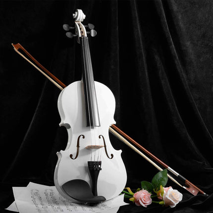 Kadence, Vivaldi 4/4 Violin With Bow, Rosin, Hard Case V001 (White)