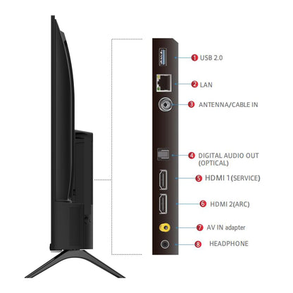 TCL 101 cm (40 inches) Metallic Bezel-Less Full HD Smart Android LED TV 40L4B (Black)