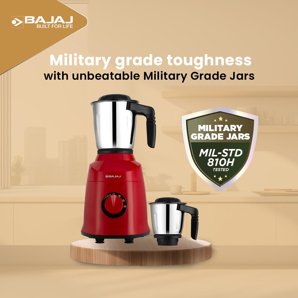 Bajaj Rex Mixer Grinder 500W|Mixie For Kitchen With Nutri-Pro Features|3 SS Mixer Jars For Heavy Duty Grinding|Adjustable Speed Control|Multifunctional Blade System|2 Year Warranty By Bajaj|Purple