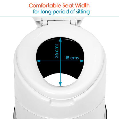 KosmoCare Plastic Portable Commode Toilet Stool, Commode Stool, Toilet Commode For Patients, Indian Commode Stool, Portable Toilet Seat For Adult, Kids & Handicap People, White