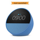 All-new Echo Spot, Smart alarm clock with vibrant sound, Alexa and Bluetooth | Blue