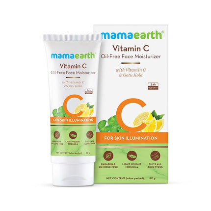 Mamaearth Vitamin C Oil-Free Moisturizer For Face with Vitamin C & Gotu Kola for Skin Illumination – 80 g